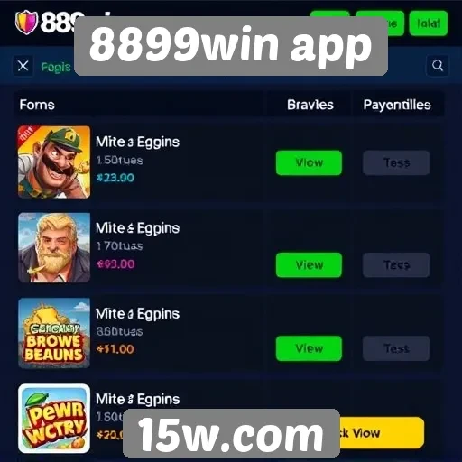 Comparativo de jogos populares no 8899win app